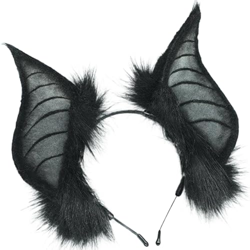 Fledermaus -Stirnband Gothic Halloween Fledermaus Ohren Stirnband Einen Größe Plüsch -Fledermausohren Kopfstück für schicke Cosplay -Kostüm Halloween Party, Schwarz, Fledermausohren, Fledermausohren Fledermaus -Stirnband Gothic Halloween Fledermaus Ohren Stirnband Einen Größe Plüsch -Fledermausohren Kopfstück für schicke Cosplay -Kostüm Halloween Party, Schwarz, Fledermausohren, Fledermausohren von Comebachome