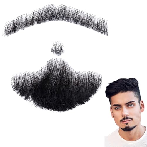 Gefälschter Bart menschliches Haar Realistischer Bart Fake Schnurrbart unsichtbarer Gesichtshaarkostüm Spitze für Männer, die Halloween Cosplay Kostüm Party Style 4, Schnurrbart Gefälschter Bart menschliches Haar Realistischer Bart Fake Schnurrbart unsichtbarer Gesichtshaarkostüm Spitze für Männer, die Halloween Cosplay Kostüm Party Style 4, Schnurrbart von Comebachome