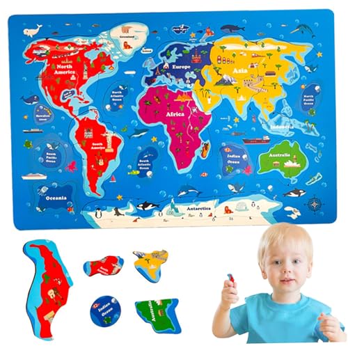 Kinder Rätsel, 45pcs USA Map Puzzles Rätsel Holzmagnet für Kinder im Alter von 4 bis 6 Jahren, grün, für Kinder Rätsel, 45pcs USA Map Puzzles Rätsel Holzmagnet für Kinder im Alter von 4 bis 6 Jahren, grün, für von Comebachome