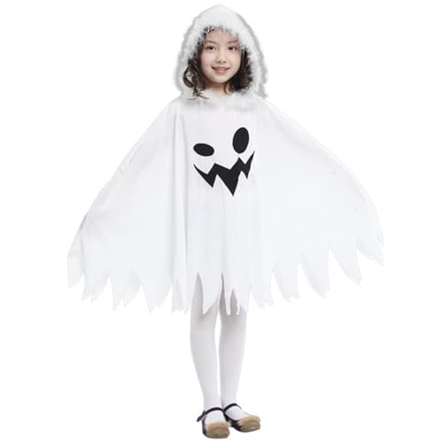 Kleinkind-Geisterkostüm, Ghost Ghost Hooded Cape, niedliche Cloak Halloween Kostüme für Cosplay-Party (95-110 cm) von Comebachome