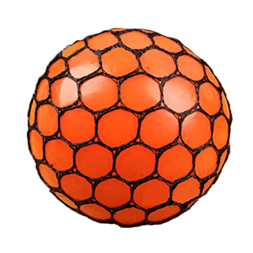 Maschenkugeln, 6,5 cm sensorische Traubenkugeln Spielzeug, Zappel -Mesh -Kugeln für Erwachsene Druckentlastung (Orange) von Comebachome