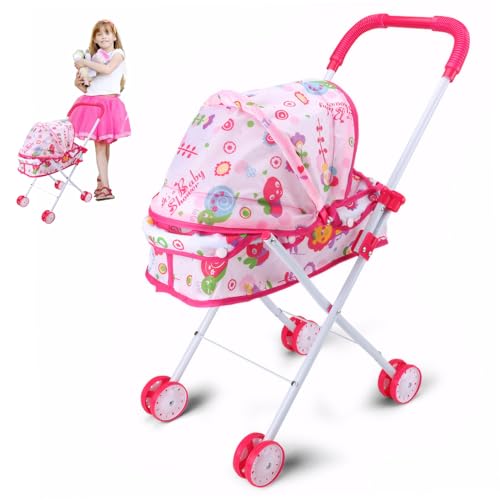 Puppenwagen Babypuppenstärker Kinderwagen Falten Kinderwagen mit abnehmbarem Waschwagen für Mädchen, so tun Sie Sich, Style 2, Style 2 Puppenwagen Babypuppenstärker Kinderwagen Falten Kinderwagen mit abnehmbarem Waschwagen für Mädchen, so tun Sie Sich, Style 2, Style 2 von Comebachome