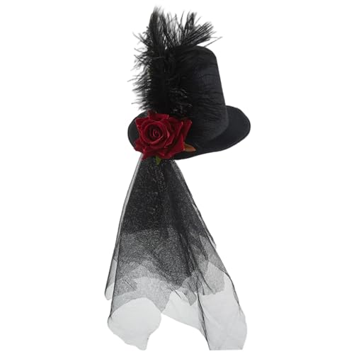 Steampunk -Hut mit Schleier & Federn, viktorianischer Top -Hut mit Clip for Women Headwear Halloween Kostümzubehör, Tea -Party -Hüte für Frauen, viktorianisch Steampunk -Hut mit Schleier & Federn, viktorianischer Top -Hut mit Clip for Women Headwear Halloween Kostümzubehör, Tea -Party -Hüte für Frauen, viktorianisch von Comebachome