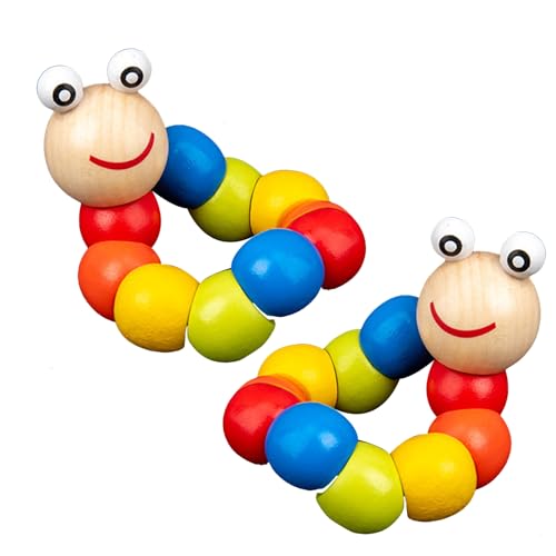 Tummy Time Caterpillar, 2pcs 7,9 Zoll Holz Caterpillar Fidget Toy, niedliche bunte Kriechspielzeug, Entwicklungsbabys für Jungen Mädchen Spielzeug, Caterpillar -Zappelspielzeug, Bauchzeit Raupe Tummy Time Caterpillar, 2pcs 7,9 Zoll Holz Caterpillar Fidget Toy, niedliche bunte Kriechspielzeug, Entwicklungsbabys für Jungen Mädchen Spielzeug, Caterpillar -Zappelspielzeug, Bauchzeit Raupe von Comebachome