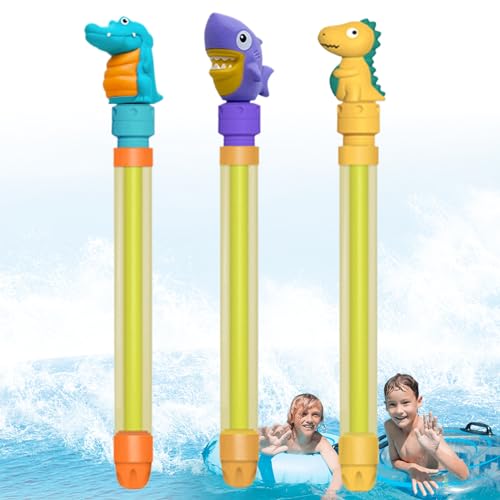 Wasser -Squirter für Kinder, 3 PCS 14 -Zoll -Cartoon -Tiere Wasserblaster für Kinder, Sommerwasserpistole, Wasserschützen für Kinder Garden Beach Wasser (zufällige Farbe) von Comebachome