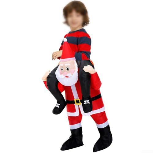 ComfyHarbor Aufblasbares Weihnachtsmann-Schneemann-Kostüm für Erwachsene, Party, Urlaub, festliches Outfit, Rot / Weiß (150–190 cm) von ComfyHarbor