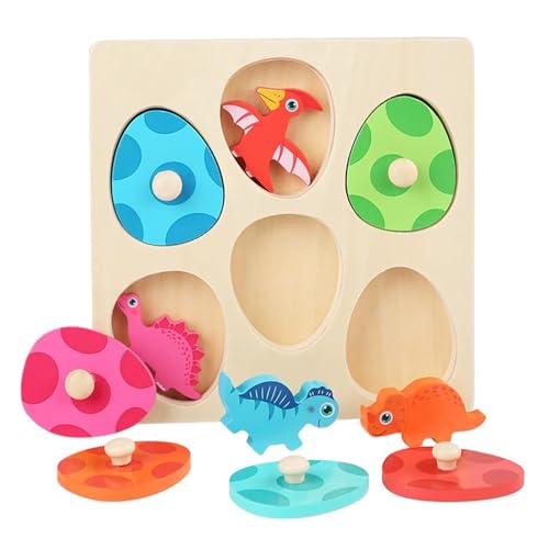 Baby Holzform Puzzles, Kinder Greifpuzzle, Montessori Spielzeug, Holzpuzzle Dino Eier Holzspielzeug, Baby Holzpuzzle, 3D Kinder Holzpuzzle Dino Eier Holzspielzeug für 36+ Monate Mädchen und Jungen Baby Holzform Puzzles, Kinder Greifpuzzle, Montessori Spielzeug, Holzpuzzle Dino Eier Holzspielzeug, Baby Holzpuzzle, 3D Kinder Holzpuzzle Dino Eier Holzspielzeug für 36+ Monate Mädchen und Jungen von Comioke