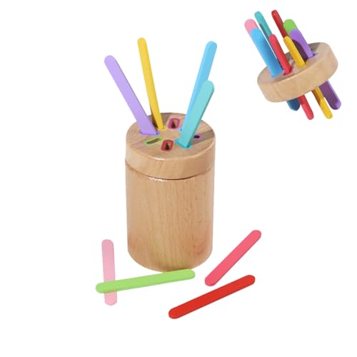 Comioke Montessori Spielzeug, Sensorik Spielzeug, Farben Lernen Holzspielzeug mit Magnetischem Deckel, Holz Sortier & Stapelspielzeug Geschenk für Kleinkinder Kinderspielzeug Lernspiele Comioke Montessori Spielzeug, Sensorik Spielzeug, Farben Lernen Holzspielzeug mit Magnetischem Deckel, Holz Sortier & Stapelspielzeug Geschenk für Kleinkinder Kinderspielzeug Lernspiele von Comioke