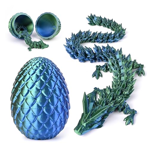 3D Gedrucktes, Drachen Figuren, mit Beweglichem Drachenspielzeug im Inneren, Realistische Drachenfigur aus Kristall für Ostern, Halloween, Überraschungsspielzeug für Kinder und Erwachsene (Laser Grün) 3D Gedrucktes, Drachen Figuren, mit Beweglichem Drachenspielzeug im Inneren, Realistische Drachenfigur aus Kristall für Ostern, Halloween, Überraschungsspielzeug für Kinder und Erwachsene (Laser Grün) von Comius Sharp
