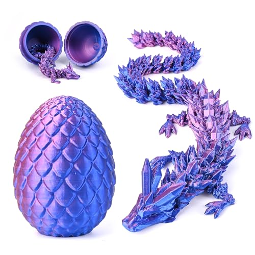 3D Gedrucktes, Drachen Figuren, mit Beweglichem Drachenspielzeug im Inneren Realistische Drachenfigur aus Kristall für Ostern Halloween Überraschungsspielzeug für Kinder und Erwachsene (Laser Violett) 3D Gedrucktes, Drachen Figuren, mit Beweglichem Drachenspielzeug im Inneren Realistische Drachenfigur aus Kristall für Ostern Halloween Überraschungsspielzeug für Kinder und Erwachsene (Laser Violett) von Comius Sharp