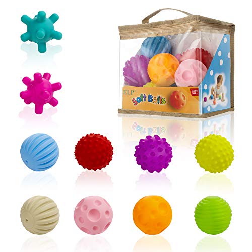 Sensory Play Ballset, Comius Sharp Weiche Baby Bälle für Kleinkinder Baby Infant Sensory Balls für Pädagogisches Spielzeug Badespielzeug (10 Pcs) von Comius Sharp