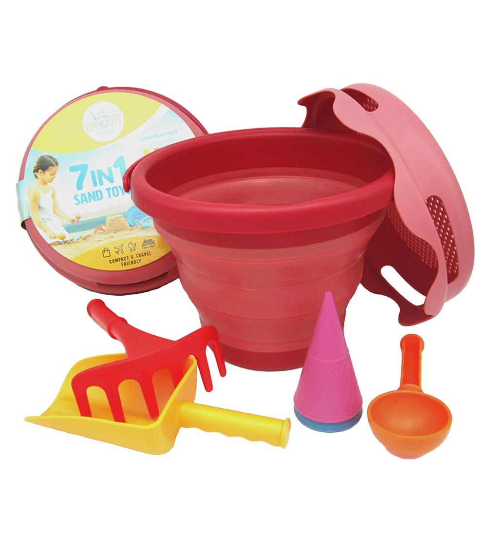 Compact Toys Strandset - 7 Teile - Rot - Compact toys - One Size - Sandspielzeug Compact Toys Strandset - 7 Teile - Rot - Compact toys - One Size - Sandspielzeug von Compact toys
