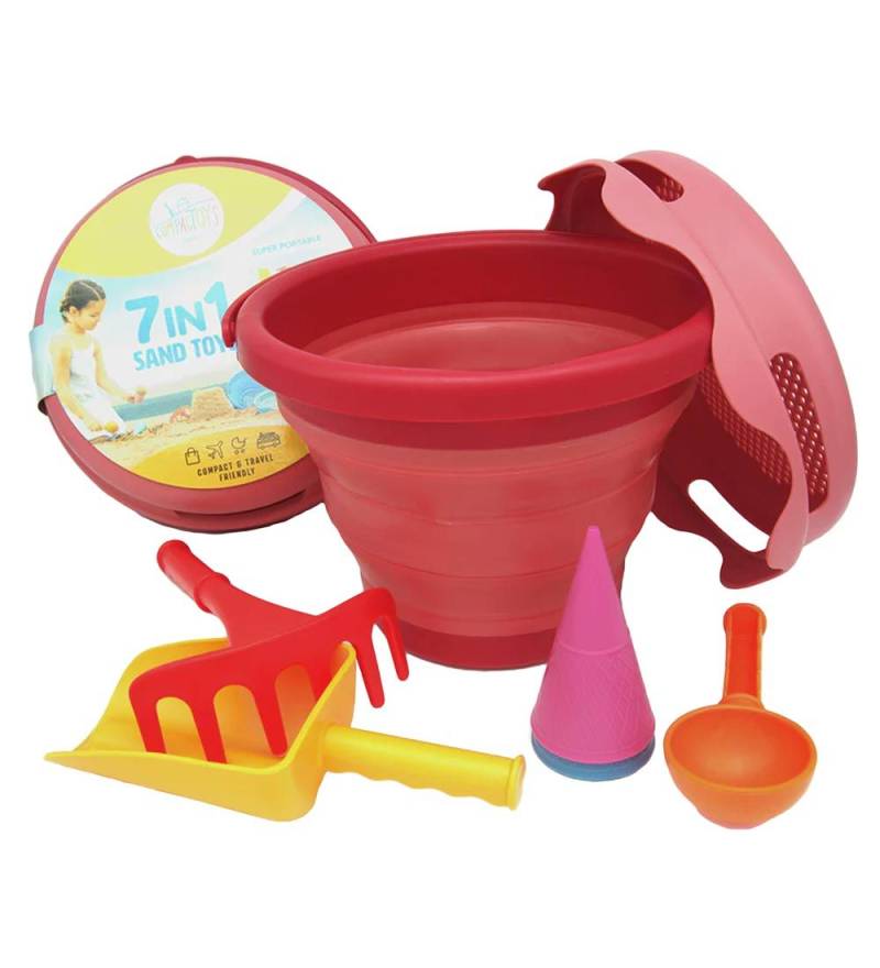 Compact Toys Strandset - 7 Teile - Rot - Compact toys - One Size - Sandspielzeug Compact Toys Strandset - 7 Teile - Rot - Compact toys - One Size - Sandspielzeug von Compact toys