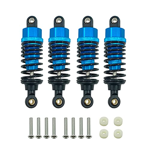 Compasty Stoßdämpfer-Set aus Aluminiumlegierung, 4-teilig, für Auto-Upgrade-Teile, -01 TT01-02 TT02 1/10 Fernbedienung, Blau von Compasty