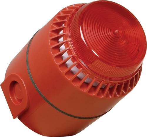 ComPro Kombi-Signalgeber Flashni Rot Blitzlicht, Dauerton 12 V/DC 104 dB von Compro