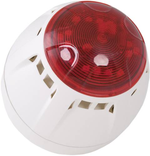 ComPro Kombi-Signalgeber LED Chiasso Razor Rot Blitzlicht, Dauerton 12 V/DC, 24 V/DC 100 dB von Compro