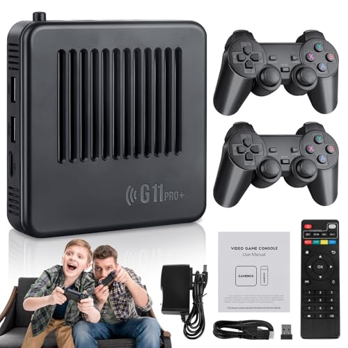 Retrowave G11 Pro, G11 Pro Spielkonsole 4k + 256GB mit 2.4g Drahtlose Dual-Controller über 100.000 Spiele Stecker & Spielen Videospiele, 60 Emulatoren integriert (256G) von ConBlom