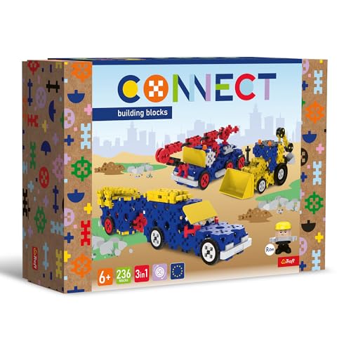 Connect 61979 Set 3in1, Baufahrzeuge/SUV mit Anhänger-236 Elemente: 231 Figur 5 Bausteine, Kreatives Spielzeug für Erwachsene und Kinder ab 6 Jahren, Mehrfabrig Connect 61979 Set 3in1, Baufahrzeuge/SUV mit Anhänger-236 Elemente: 231 Figur 5 Bausteine, Kreatives Spielzeug für Erwachsene und Kinder ab 6 Jahren, Mehrfabrig von Connect