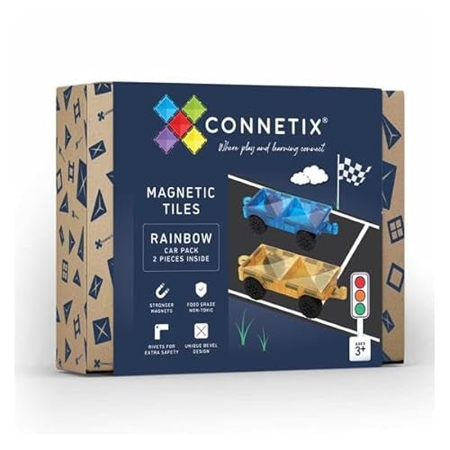 Connetix 2 Stück Auto-Pack, Regenbogen von Connetix