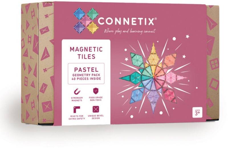Connetix Bausatz Pastel Geometry Pack 40 Teile von Connetix