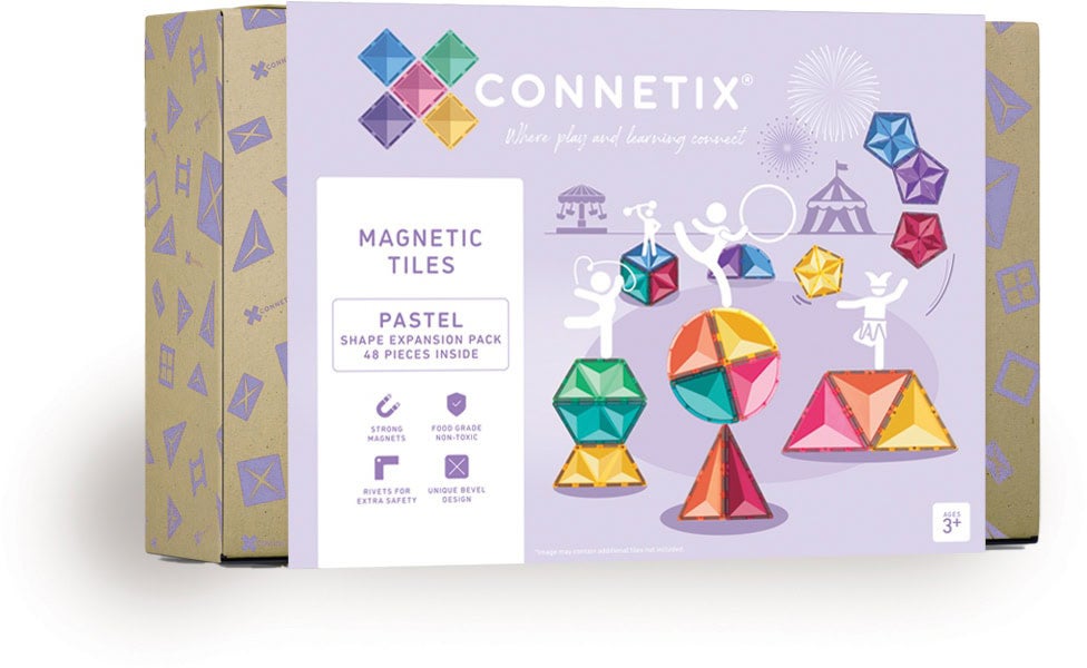 Connetix Magnetische Bauteile Pastel Shape Erweiterungsset 48 Teile von Connetix