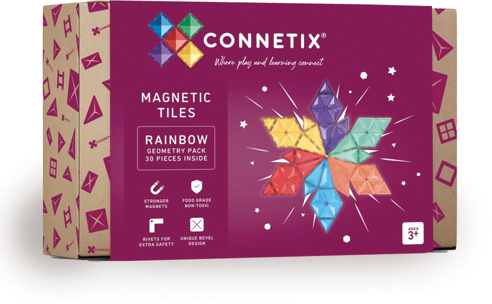 Connetix Magnetische Bauteile Rainbow Geometry 30 Teile von Connetix