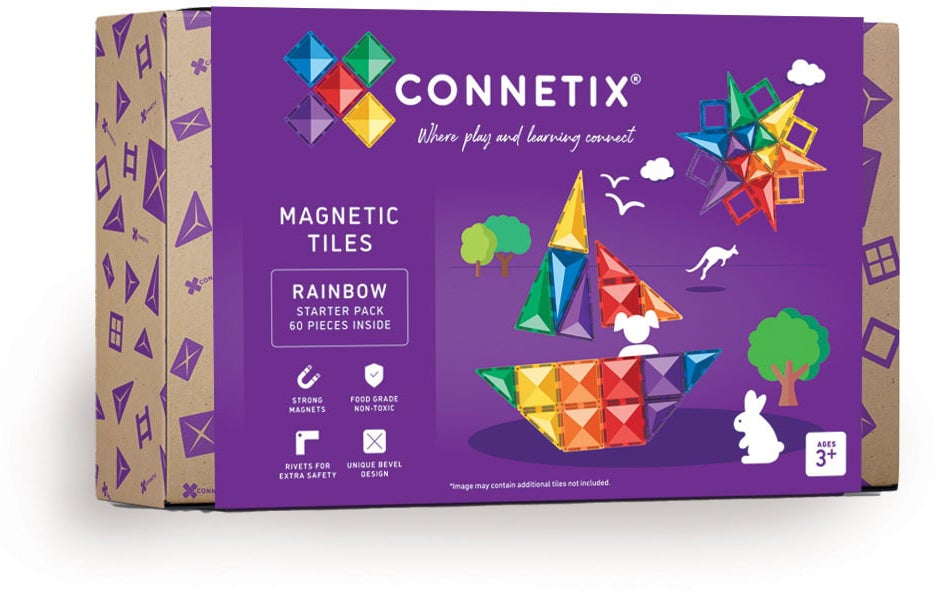 Connetix Magnetische Bauteile Rainbow Starter-Set 60 Teile von Connetix