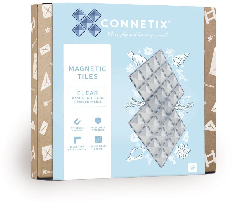 Connetix Magnetische Bauteile Bodenplatten Clear 2er-Pack von Connetix