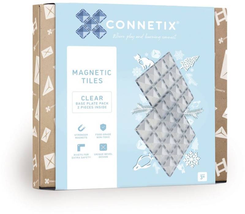 Connetix Magnetische Bauteile Bodenplatten Clear 2er-Pack von Connetix