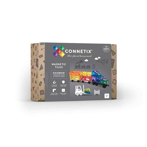 Connetix CON-EU-50T - Regenbogen Transport Pack 50 Stück von Connetix