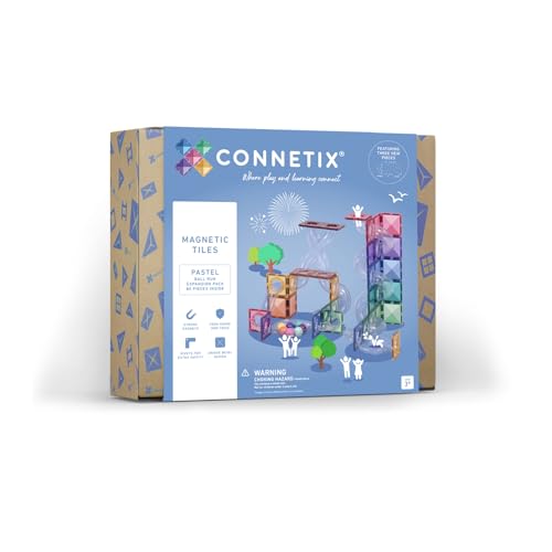 CONNETIX Magnetische Fliesen Pastell Ball Run Packen, 80 Stück von Connetix