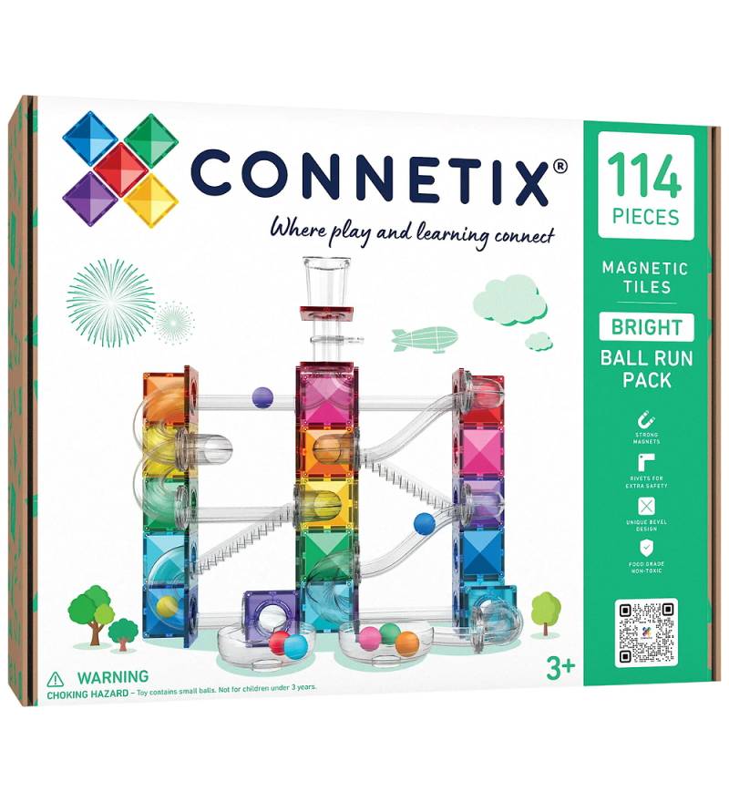 Connetix Magnet Set - 114 Teile - Ball Run Bright Pack - Connetix - One Size - Magnetspielzeug von Connetix