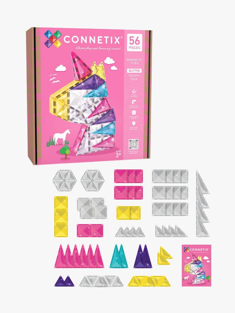 Connetix Magnetische Bauteile Glitzer Einhorn 56 Teile von Connetix