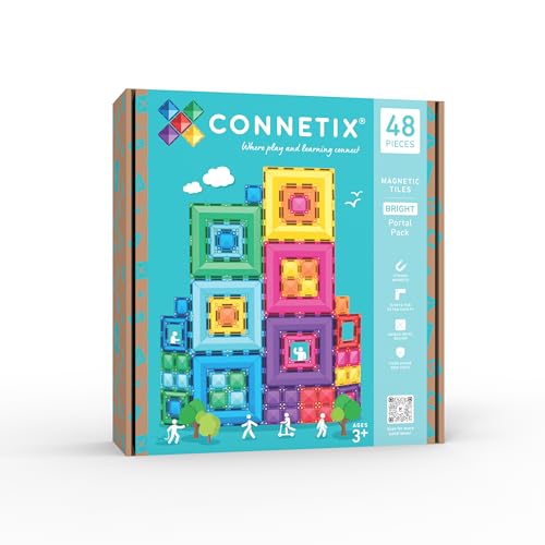Connetix Magnetische Fliesen Bright Portal Pack, 48 Stück von Connetix