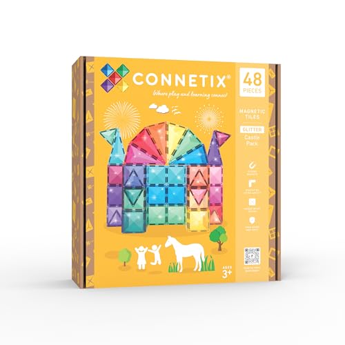 Connetix Magnetische Fliesen Glitzer-Schloss-Paket, 48 Stück Connetix Magnetische Fliesen Glitzer-Schloss-Paket, 48 Stück von Connetix