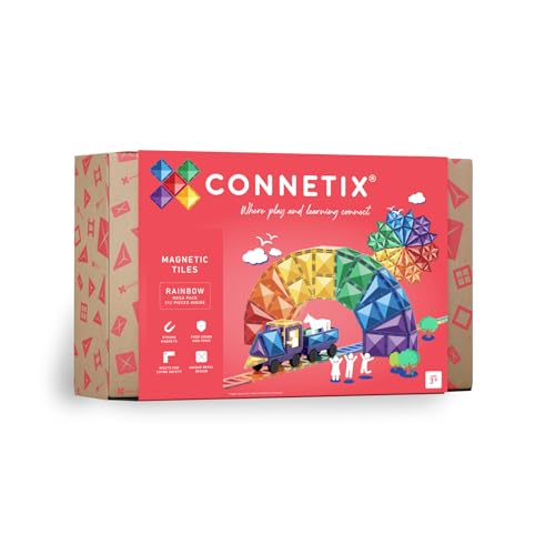 CONNETIX Magnetische Fliesen Regenbogen Megapackung, 212 Stück von Connetix
