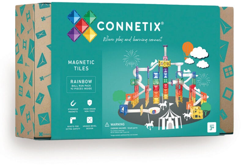 Connetix Rainbow Ball Run Magnetische Bauteile 92 Teile von Connetix