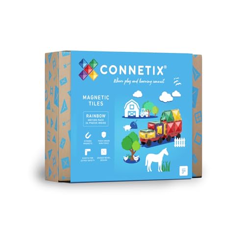 CONNETIX Magnetische Fliesen Regenbogen Antrag Packen, 24 Stück von Connetix