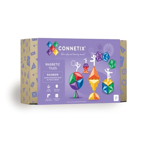 CONNETIX Rainbow Shape Expansion Pack, 36 Teile von Connetix