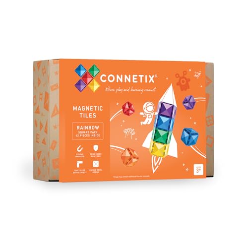 Connetix Regenbogenfarben, quadratisch, 42 Stück, Mehrfarbig von Connetix