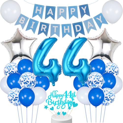 Conruich 44. Geburtstag Dekoration, Luftballon 44. Geburtstag Mann Deko, Blau Tortendeko Geburtstag 44 Jahre Mann, Folienballon 44 Geburtstag Mann Dekoration, Geburtstagsdeko 44 Jahre Männer Frauen Conruich 44. Geburtstag Dekoration, Luftballon 44. Geburtstag Mann Deko, Blau Tortendeko Geburtstag 44 Jahre Mann, Folienballon 44 Geburtstag Mann Dekoration, Geburtstagsdeko 44 Jahre Männer Frauen von Conruich