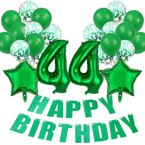 Conruich Luftballon 44. Geburtstag Deko Frau, Grün 44. Geburtstag Dekoration, Folienballon 44 Geburtstag Frauen Dekoration, Happy Birthday Banner für 44. Geburtstag Manner Frauen Party Dekoration Conruich Luftballon 44. Geburtstag Deko Frau, Grün 44. Geburtstag Dekoration, Folienballon 44 Geburtstag Frauen Dekoration, Happy Birthday Banner für 44. Geburtstag Manner Frauen Party Dekoration von Conruich