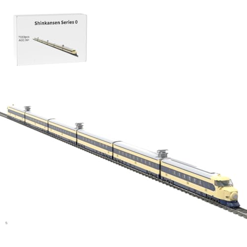 ControlCraze MOC-223975 Shinkansen 0 Serie Bausatz, Japanischer Hochgeschwindigkeitszug als Modell mit 7333 Teilen, Detailgetreuer Bullet Train Bausatz mit QR-Anleitung für Erwachsene von ControlCraze