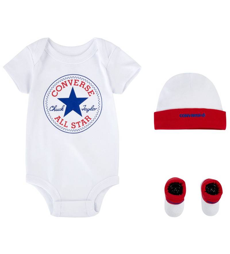 Converse Geschenkbox - Body k/ä m. Mütze und Krabbelschuhe - Wei - Converse - 0-6 mt - Body K/Ä Converse Geschenkbox - Body k/ä m. Mütze und Krabbelschuhe - Wei - Converse - 0-6 mt - Body K/Ä von Converse