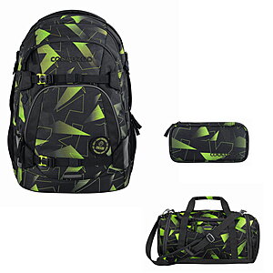 Coocazoo MATE Lime Flash Schulrucksack Set 3tlg von Coocazoo