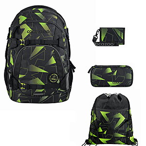 Coocazoo Mate Lime Flash 4tlg Schulrucksack Set von Coocazoo