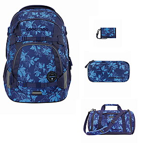 Coocazoo Mate Tropical Night 4tlg Schulrucksack Set von Coocazoo