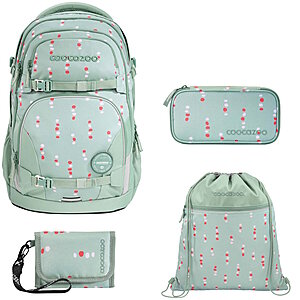 Coocazoo PORTER Dancing Dots 4tlg Schulrucksack Set von Coocazoo