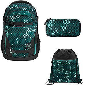 Coocazoo PORTER Pixel Blox 3tlg Schulrucksack Set von Coocazoo