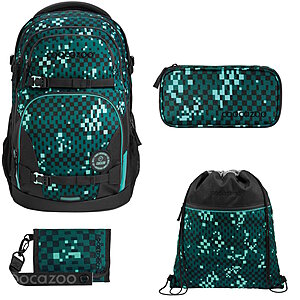 Coocazoo PORTER Pixel Blox 4tlg Schulrucksack Set von Coocazoo